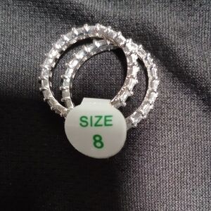 Sparkling Silver Ring Set